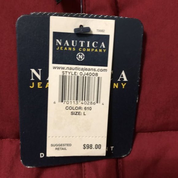 NWT - Red Nautica down vest size L - Picture 8 of 9
